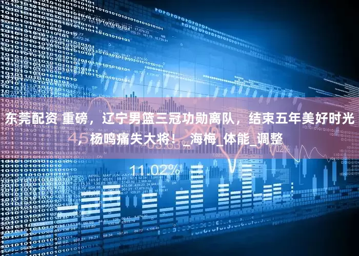 东莞配资 重磅，辽宁男篮三冠功勋离队，结束五年美好时光，杨鸣痛失大将！_海梅_体能_调整