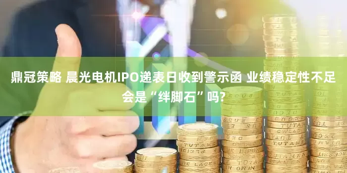 鼎冠策略 晨光电机IPO递表日收到警示函 业绩稳定性不足会是“绊脚石”吗?